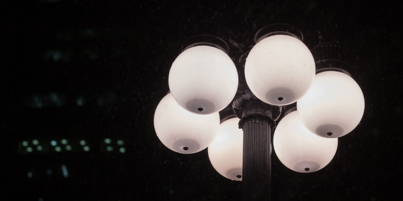 Chicago Street Lights in the Winter